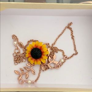 Sunflower necklace